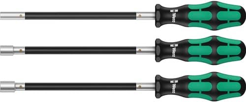 WERA Schlauchklemmenschraubendrehersatz 391/3 3-tlg.Kraftform flex.WERA