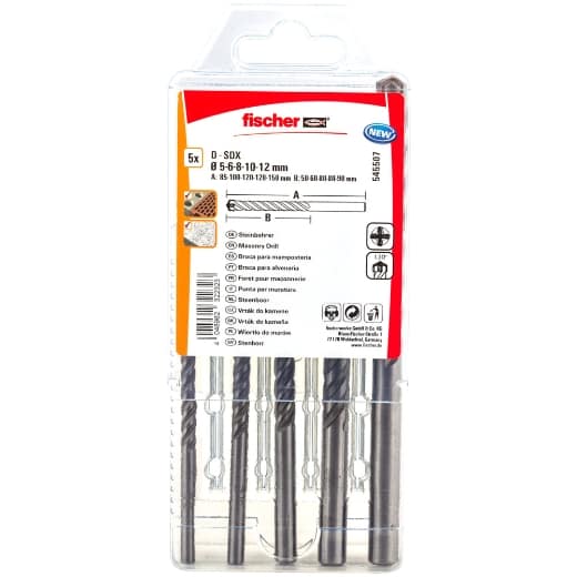 FISCHER Steinbohrer D-SDX Set 5-12mm (5)