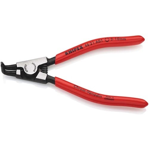 KNIPEX Außensicherungsringzange A 01 f.Wellen D.3-10mm 90Grad gew.pol.L.125mm KNIPEX