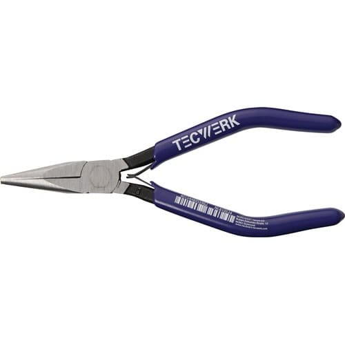 TECWERK Elektronik-Spitzzange Gesamt-L.130mm ger.geschwärzt PVC tauchisol.TECWERK