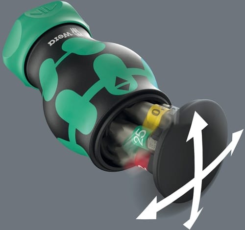 WERA Magazinbithalter KK Stubby Magazin RA 2 6-tlg.BZT Schlitz/PH/PZ/TORX® WERA