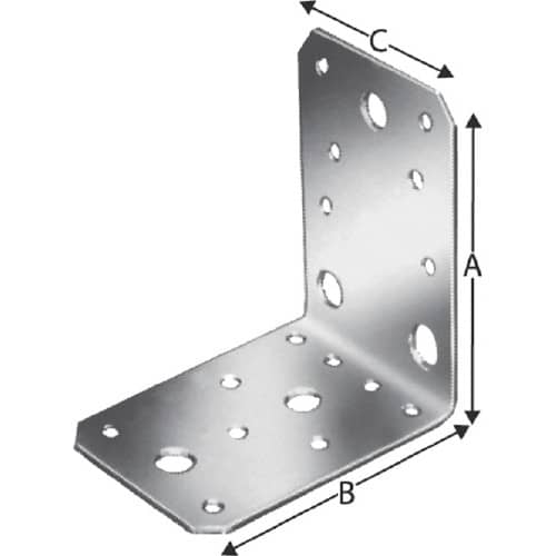 SIMPSON STRONG TIE Winkelverb.AB AB90 88x88x65mm Anz.Löcher6/3/9/2 S.2,5mm
