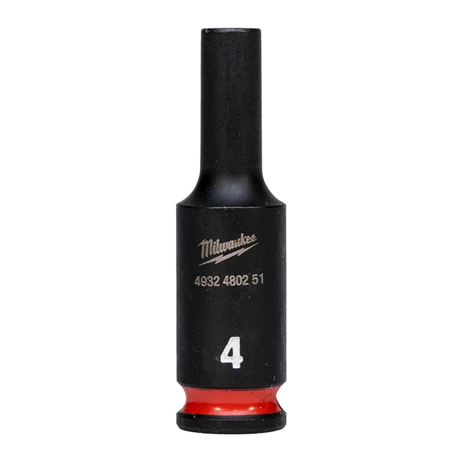 MILWAUKEE 4 x 50 mm SHOCKWAVE Schlagnuss 1/4" lang
