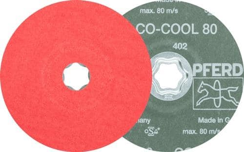 PFERD TOOLS Fiberscheibe COMBICLICK CO-COOL D.125mm K.80 INOX/Alu.Keramikkorn PFERD