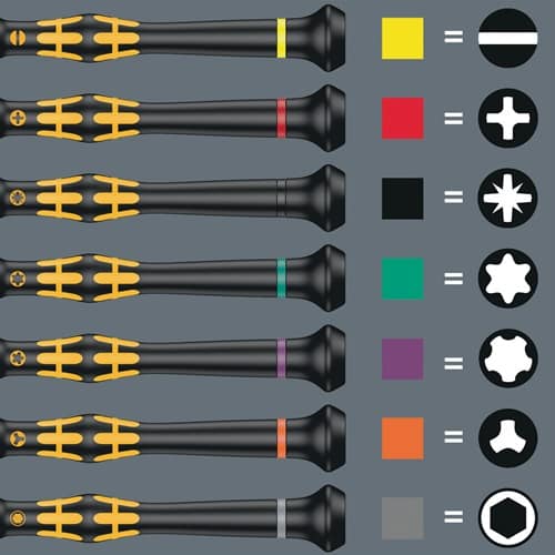 WERA Feinmechanikerschraubendrehersatz Kraftform Micro ESD Big Pk.1 25-tlg.WERA