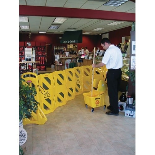 RUBBERMAID Absperrgitter PE gelb B600xH1000mm mobil,16-tlg.RUBBERMAID
