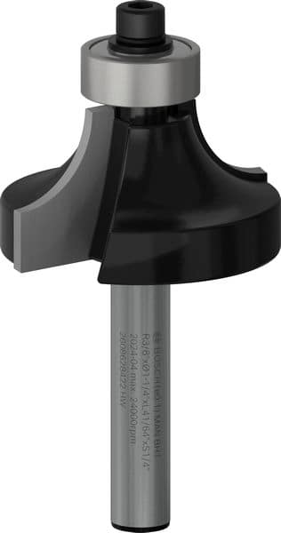 BOSCH Viertelstabfräser 1/4", R1 9,5 mm, D 31,8 mm, L 16,2 mm, G 57 mm