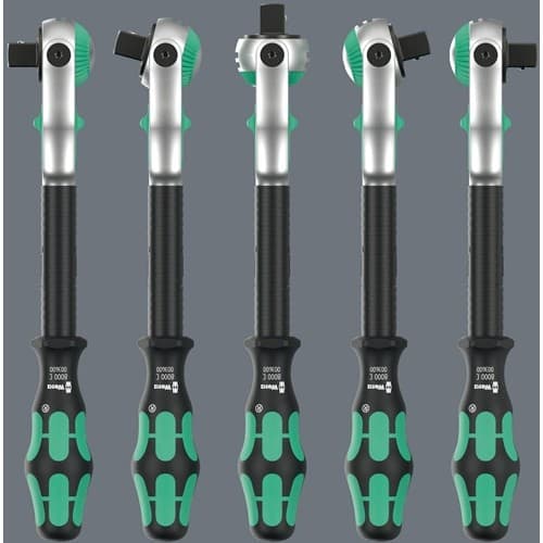 WERA Schwenk- u.U.-Knarre Zyklop Speed 1/2 Zoll Anz.Z.72 L.277mm 2K-Griff WERA