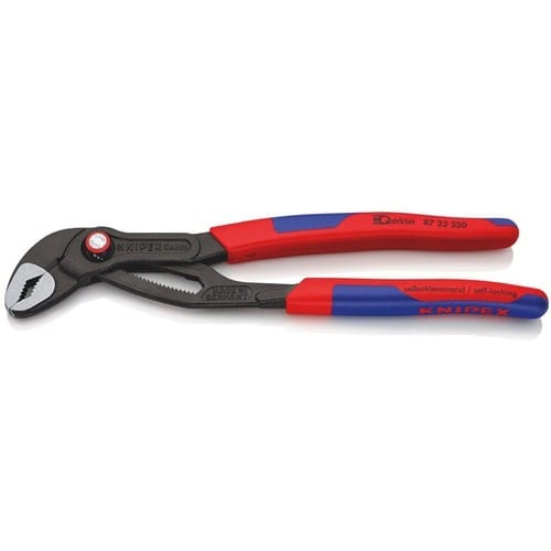 KNIPEX Wasserpumpenzange Cobra® L.250mm Spann-W.46mm pol.Mehrkomp.-H. QuickSet KNIPEX