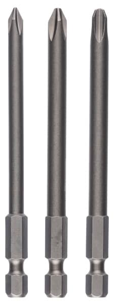 BOSCH Schrauberbit-Set Extra-Hart, 3-teilig, PH1, PH2, PH3, 152 mm