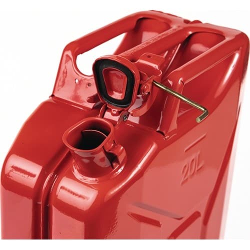 VALPRO Kraftstoffkanister 20l Feuerrot RAL 3000 Stahlbl.0,9mm L345xB165xH470mm VALPRO