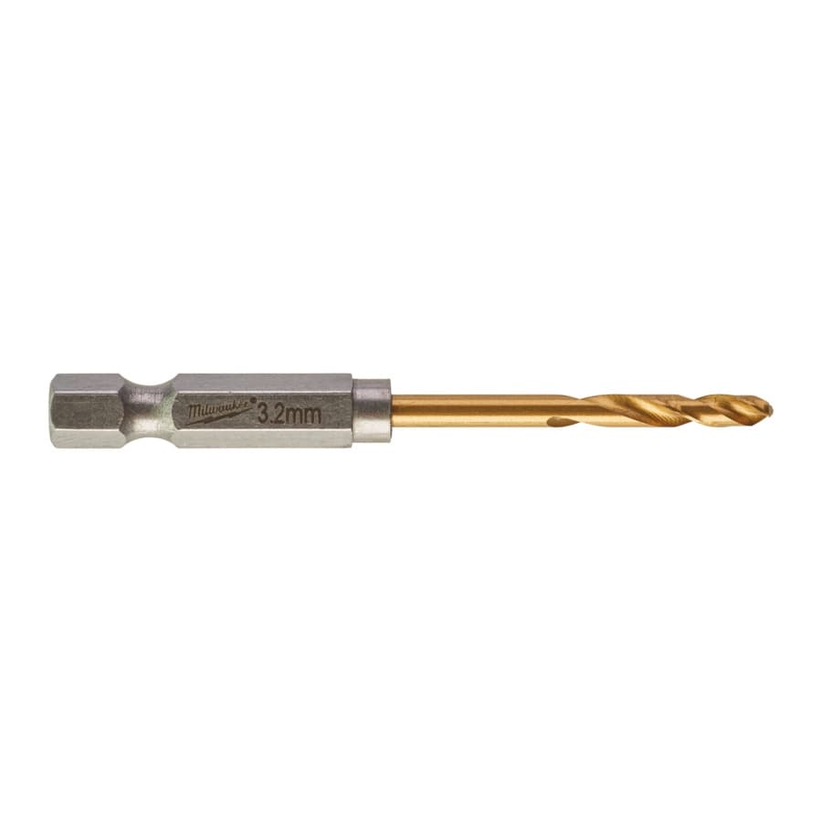 MILWAUKEE 3,2 x 66,5 mm SHOCKWAVE Metallbohrer HSS-G RED HEX Titan 1/4"