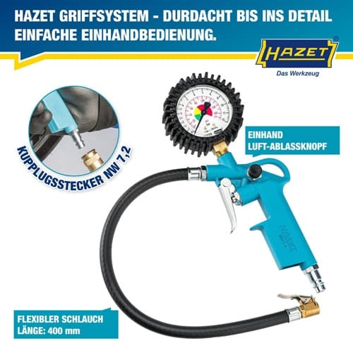HAZET Druckluftreifenfüller 9041-1 ungeeicht,m.Momentstecker HAZET