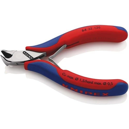 KNIPEX Elektronikvornschn.L.120mm Form 3 Facette ja,kleine spiegelpol.Mehrkomp.-Hüllen