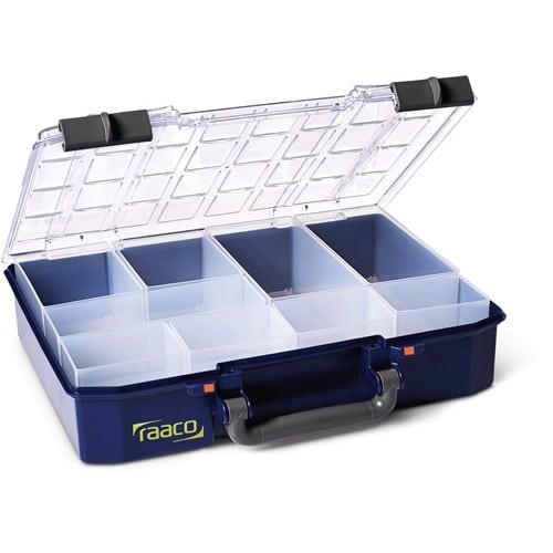 RAACO Sortimentskasten CarryLite 80 4x8-9 B337xT278xH80mm 9 Fächer blau RAACO