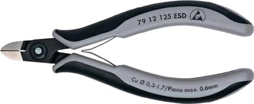 KNIPEX Präzisions-Elektronik-Seitenschneider L.125mm Facette ja,sehr kl.pol.