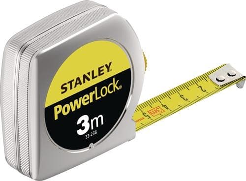 STANLEY Taschenrollbandmaß PowerLock® L.3m B.12,7mm mm/cm EG II Ku.Gürtelclip lose