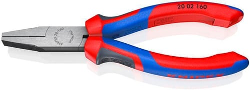 KNIPEX Flachzange Gesamt-L.160mm Kopf pol.schwarz atram.Comfort-Griff KNIPEX
