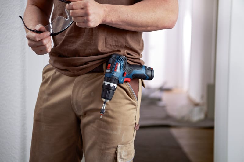 BOSCH Schlagbohrmaschine GSB 12V-35: 2 x Akku GBA 12V 3.0Ah, Schnellladegerät, L-BOXX