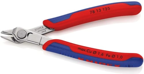 KNIPEX Elektronikseitenschneider Super-Knips® INOX L.125mm Form 1 Facette nein pol.