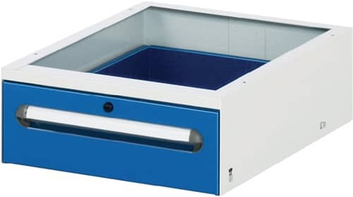 RAU Schubladenschrank H175xB490xT600mm 1x 150mm lichtgrau/enzianblau RAL 5010