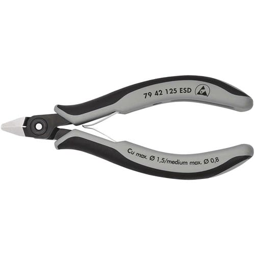 KNIPEX Präzisions-Elektronik-Seitenschneider L.125mm Form 4 Facette nein pol.