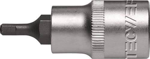 TECWERK Steckschlüsseleinsatz 1/2 Zoll Innen-6-kant SW 4mm L.55mm TECWERK