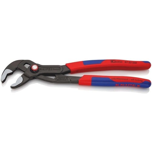 KNIPEX Wasserpumpenzange Cobra® L.250mm Spann-W.46mm pol.Mehrkomp.-H. QuickSet KNIPEX