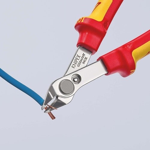 KNIPEX Elektronikseitenschneider Electronic Super-Knips L.125mm Form 0 Facette nein VDE