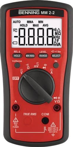 BENNING Multimeter MM 2-2 0,01 mV – 600V AC/DC TRUE RMS BENNING