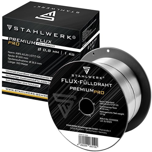 STAHLWERK Fülldraht FLUX E71T-GS D.0,8mm S100/D100 STAHLWERK