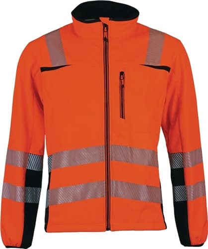 PREVENT Warnschutzsoftshelljacke Prevent® Trendline Gr.XXXL orange/schwarz