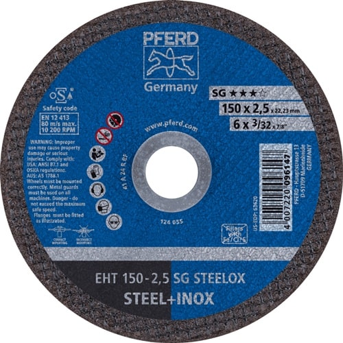 PFERD TOOLS Trennscheibe SG STEELOX D150x2,5mm ger.INOX Bohr.22,23mm PFERD