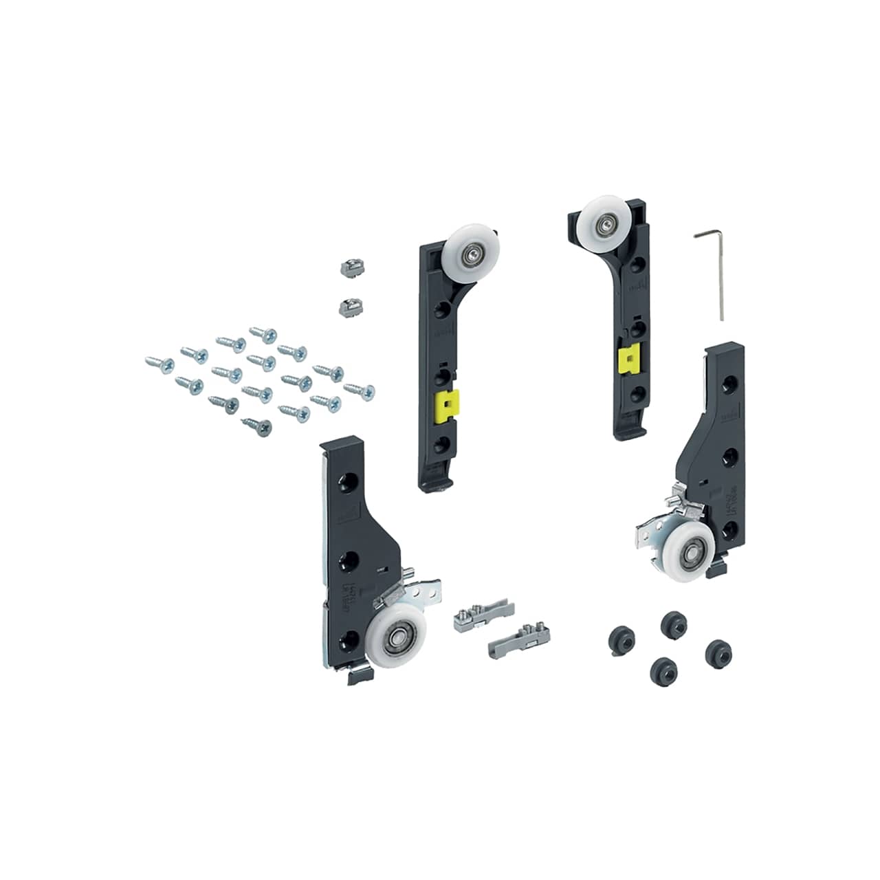 HETTICH SlideLine M Beschlagset für ungedämpfte Türen, 30 kg, Min Türbreite: 300mm, 9156339