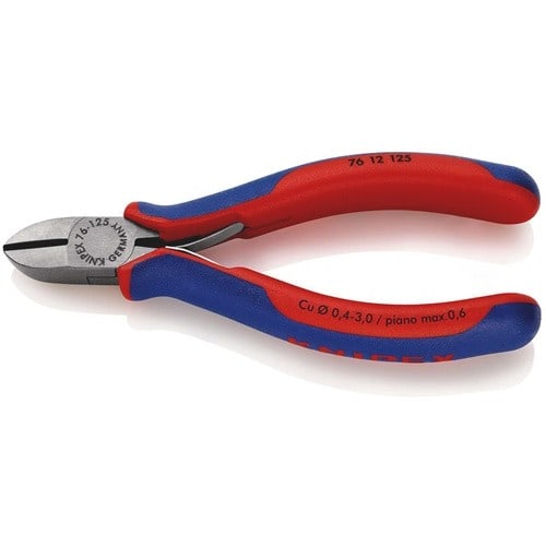KNIPEX Seitenschneider L.125mm Form 1 Facette ja Kopf pol.Mehrkomp.-Hüllen KNIPEX
