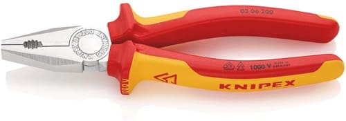 KNIPEX Kombizange L.200mm Mehrkomp.-Hüllen verchr.VDE KNIPEX