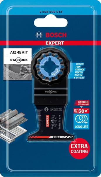 BOSCH EXPERT MetalMax AIZ 45 AIT Blatt für Multifunktionswerkzeuge, 45 mm. Für oszillierende Multifunktionswerkzeuge