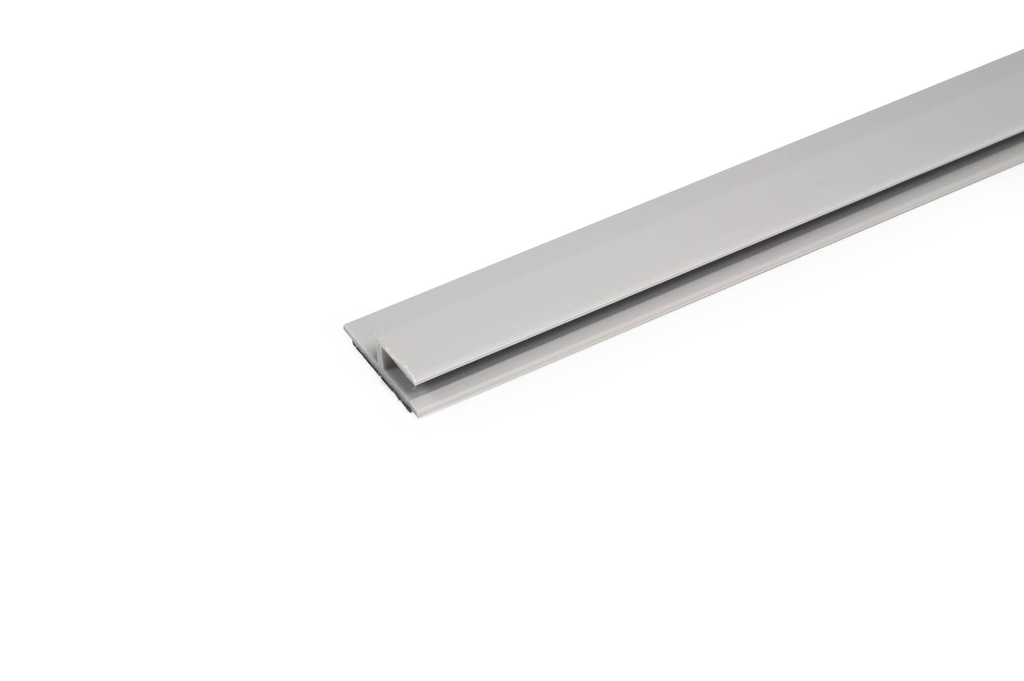 L&S Kunststoffprofil Sockelbeleuchtung, horizontal, PS grau, L=2000mm, VPE: 10Stk.