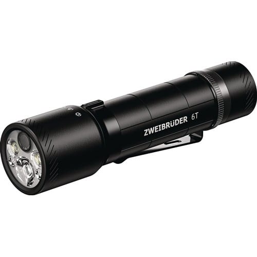 ZWEIBRÜDER LED-Taschenlampe ZB6T 30-3000 lm Akku Li-Ion 10-300m schwarz ZWEIBRÜDER