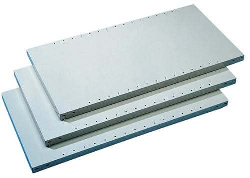 META Fachboden B1000xT800mm Trgf.230kg Stahlbl.lichtgrau pulverbesch.f.Steckregal
