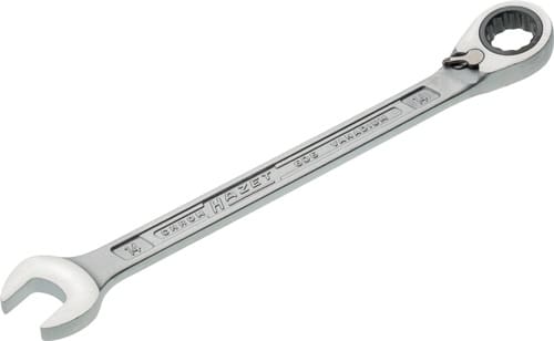 HAZET Maulringratschenschlüssel 606 SW 14mm L.204,6mm umschaltbar,Rings.15Grad HAZET