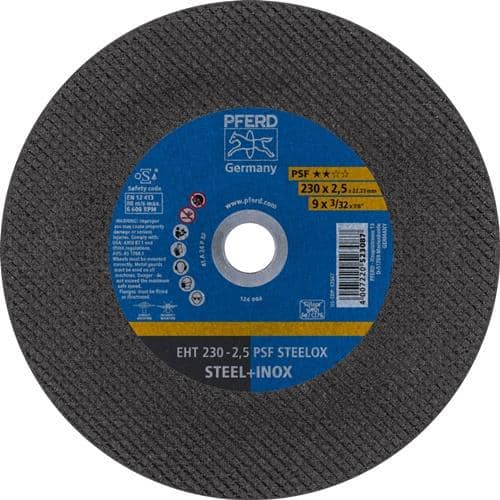 PFERD TOOLS Trennscheibe PSF STEELOX D230x2,5mm ger.INOX Bohr.22,23mm PFERD
