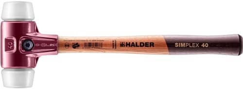 HALDER Schonhammer SIMPLEX L.330mm Kopf-D.40mm mittelh.HO Superplastik weiß HALDER