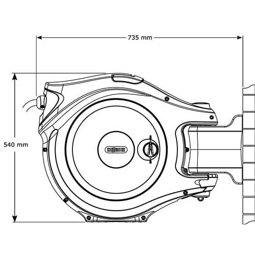 HOZELOCK Wandschlauchhalter Auto Reel 30 Flowmax B.65,5cm HOZELOCK