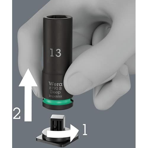 WERA Steckschlüsselsatz 8790 B Impaktor Deep Set 1 14-tlg.3/8 Zoll WERA