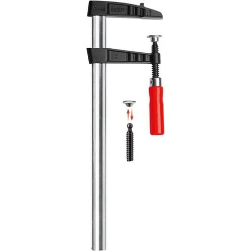 BESSEY Temperguss-Schraubzwinge TGK Spann-W.2000mm A.120mm Holzgr.35x11mm BESSEY