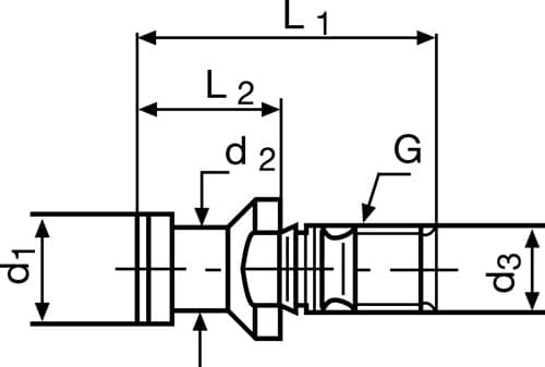TECWERK Anzugsbolzen ISO 7388-3AF SK40 o.Bohr.TECWERK