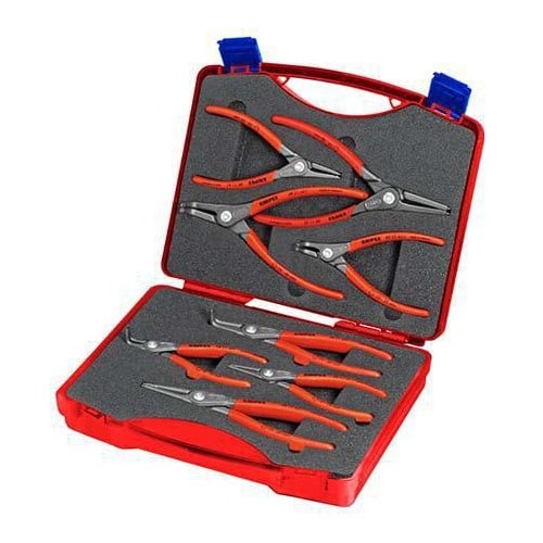 KNIPEX Sicherungszangensatz 8-tlg.in Ku.-Koffer 10-60mm KNIPEX