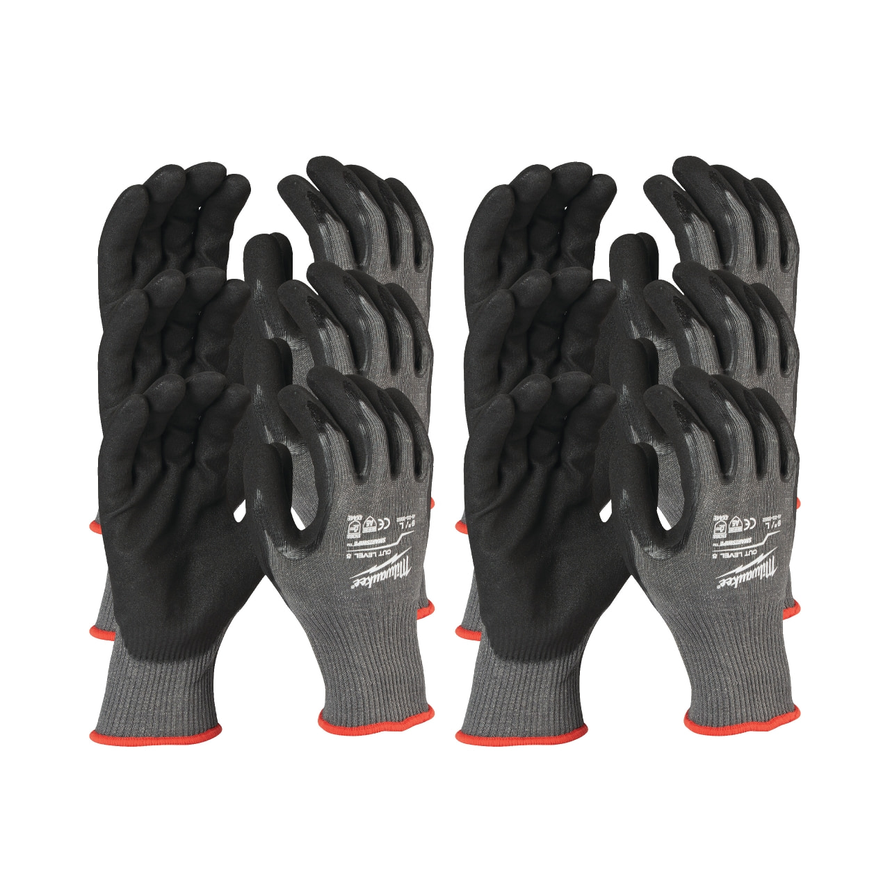 MILWAUKEE Größe 10 (XL) 12er Pack Schnittschutzhandschuhe Klasse 5/E
