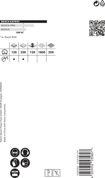 BOSCH EXPERT Tough Material Lochsäge, 70 x 60 mm. Für Dreh- und Schlagbohrer